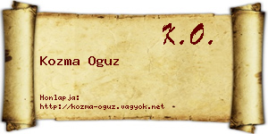 Kozma Oguz névjegykártya
